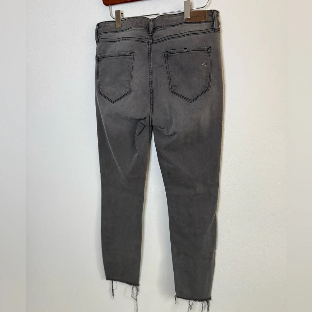 Hidden Jeans Gray Distressed Raw Hem Skinny Jeans Size 29 Stretch - Picture 5 of 11